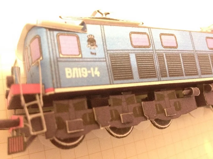 Paper model of the Soviet Electric Locomotive VL19. TT scale - My, Longpost, Papercraft, 3D modeling, Electric locomotive, Hobby
