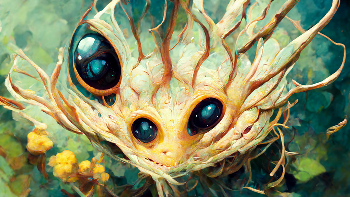 The most beautiful alien creature by Midjourney