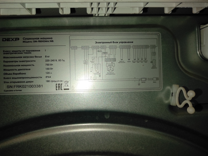 Сушильная машина dexp dm f80hdma wb обзор