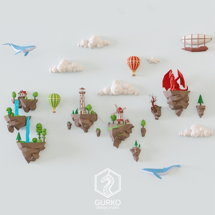     3D , Papercraft, 3D, Low poly, , YouTube, 