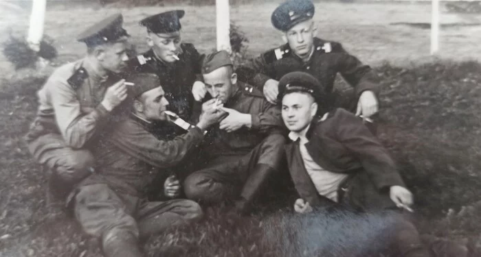 army comrades - Black and white photo, Army, 50th, Old photo