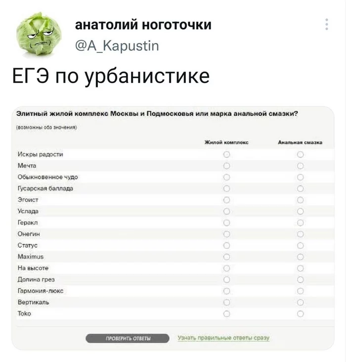 Поди угадай - Картинка с текстом, Twitter, Урбанистика, Жилой комплекс, Интимная смазка, Москва, Подмосковье