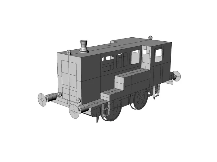 Paper model of the Md2 Shunting Diesel Locomotive. TT scale - My, Locomotive, Locomotive, Hobby, Longpost, Papercraft, 3D modeling