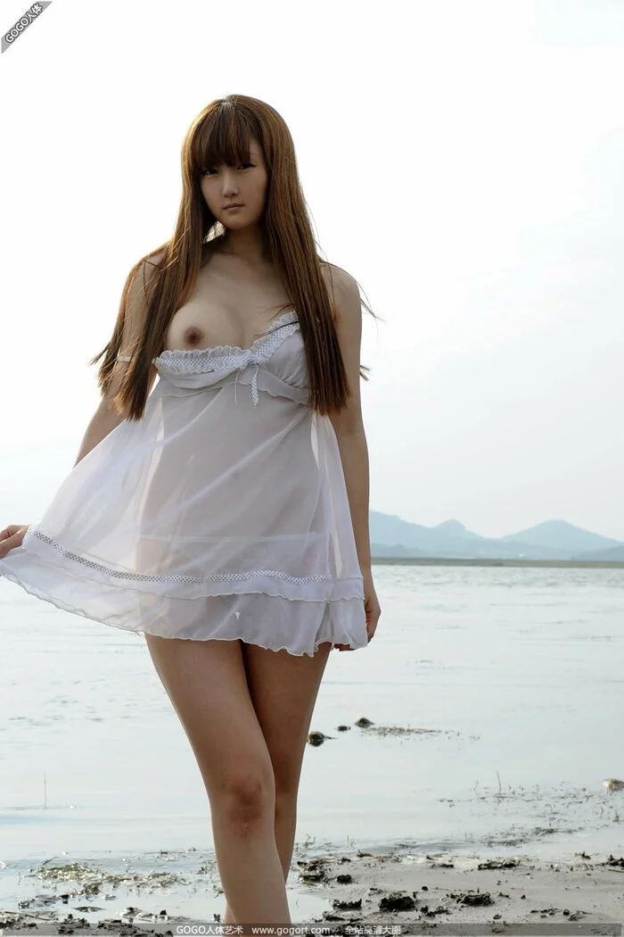 Asian by the sea - NSFW, Girls, Erotic, Bunnysuit, Longpost