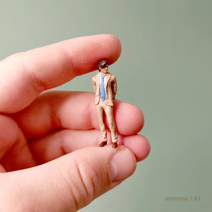 Gentleman #6 - My, 3D печать, Scale model, Miniature, Figurines, 3D, Painting miniatures, Stand modeling, Modeling, 3D modeling, Collecting, Collection, Gentlemen, Costume, Tie, Longpost, Needlework without process