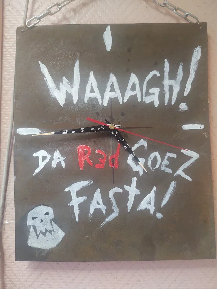 Watch Da Red Goez Fasta! - My, Warhammer 40k, Clock, Orcs, Rukozhop, Waaagh!