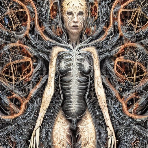 Stable Diffusion neural network generates biopunk Rudolf Giger - Hans Giger, Нейронные сети, Longpost