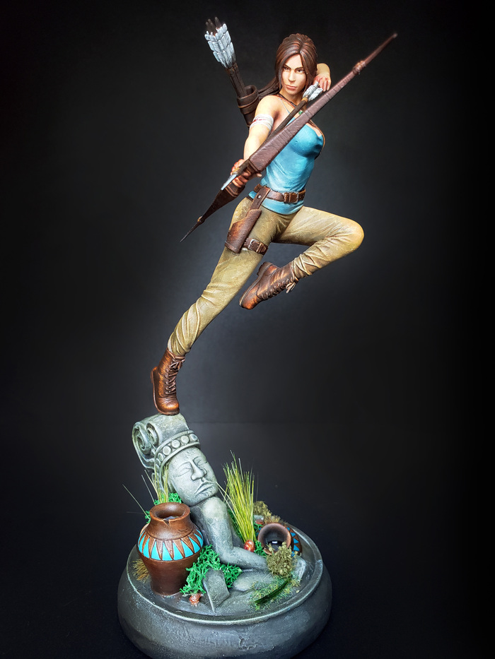 Lara Croft Покраска миниатюр, Акрил, 3D печать, Лара Крофт, Компьютерные игры, Длиннопост