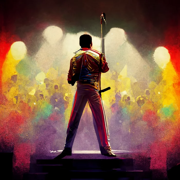 Freddie Mercury The Show Must Go On - My, Queen, Нейронные сети, Poster