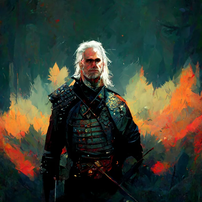 Tell me, what's his name? - My, Midjourney, Нейронные сети, Witcher, Geralt of Rivia