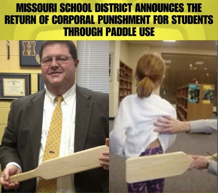 School in Missouri is bringing back corporal punishment - Picture with text, news, USA, School, Punishment, Discipline
