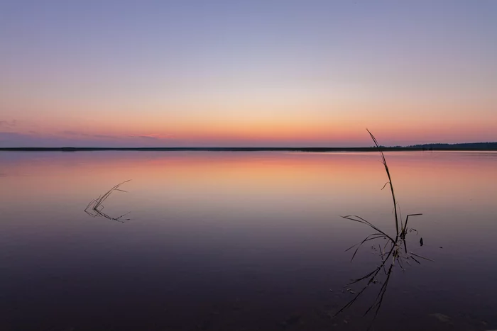 Водная гладь - Моё, Река, Природа России, Красота природы, Фотография, Пейзаж, Вода, Закат, Пермский край