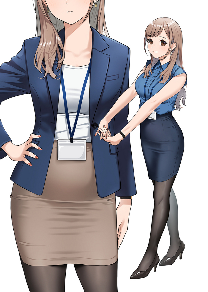 Office Lady Anime Art, , Original Character, Doshimash0, ,  , , 