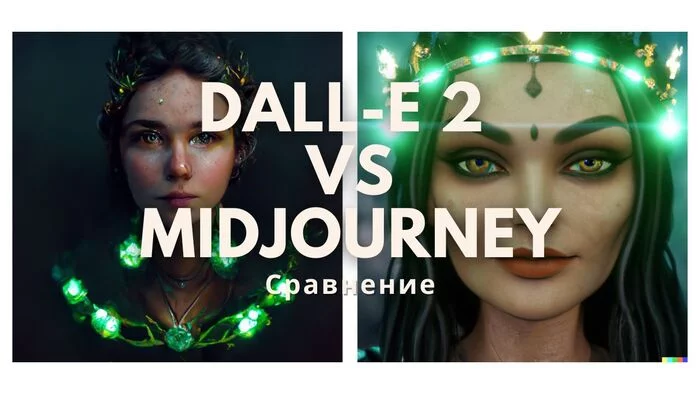 Dall-E 2 vs. Midjourney: Comparison of the most popular neural networks - My, Нейронные сети, Artificial Intelligence, Longpost, Comparison, Midjourney, Neural network dall-e 2