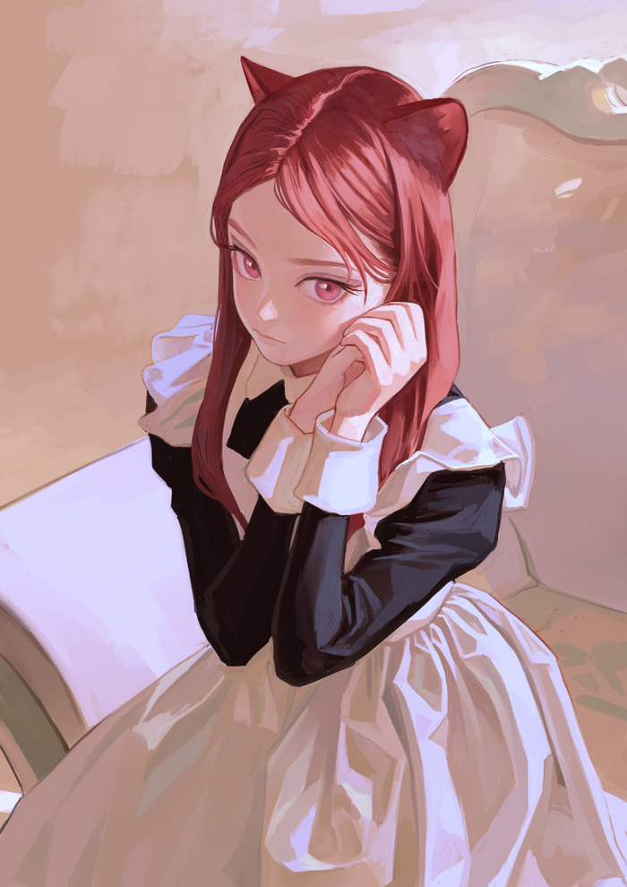 Maid , Anime Art, , , , Animal Ears, FKEY