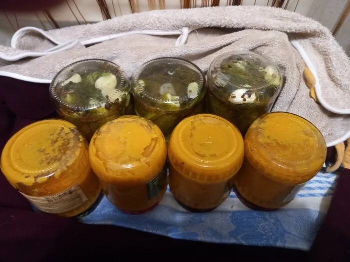 summer harvest - My, Canned food, Zucchini caviar, Pickling