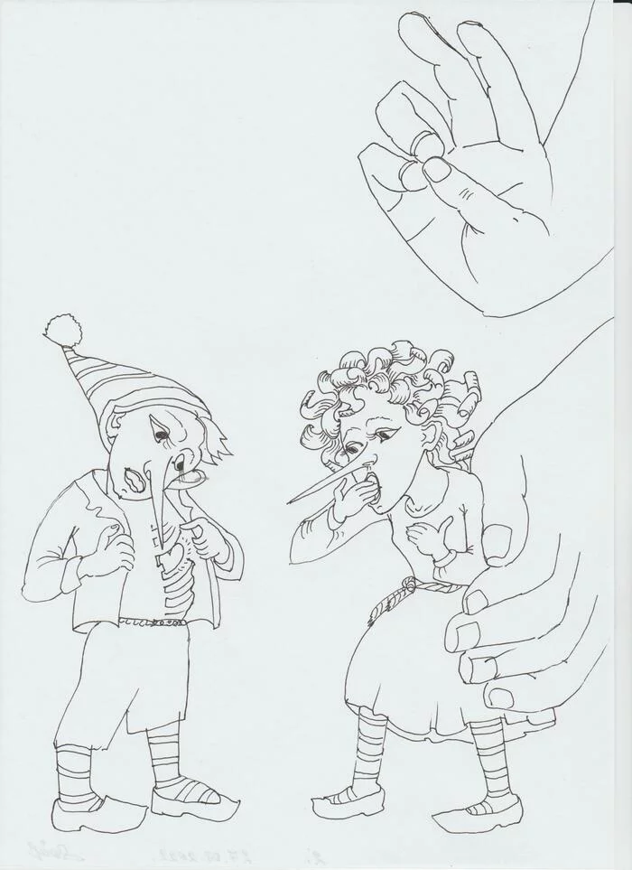 Pinocchio - My, Creator, A son, Syndrome, Tree, Pinocchio, Family, Heart, Pain, Pinocchios, Rule 63, Papa Carlo, Wife, Drawing