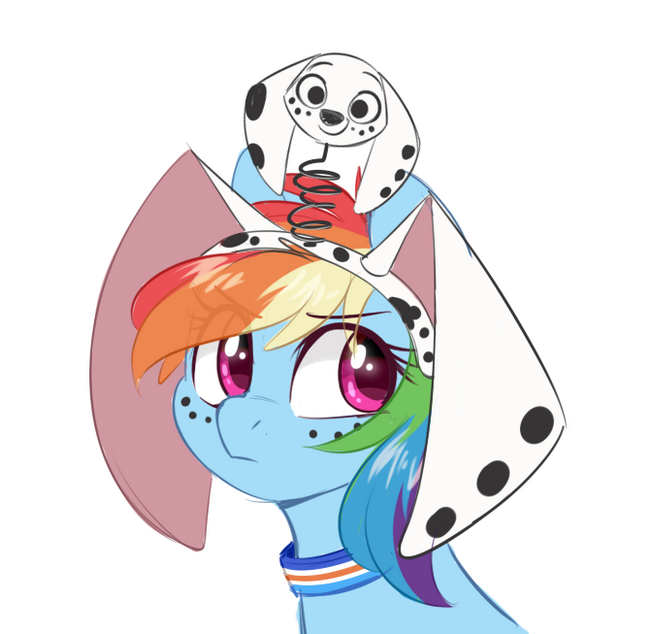 101 Rainbow - My little pony, Art, PonyArt, Rainbow dash, 101 dalmatians