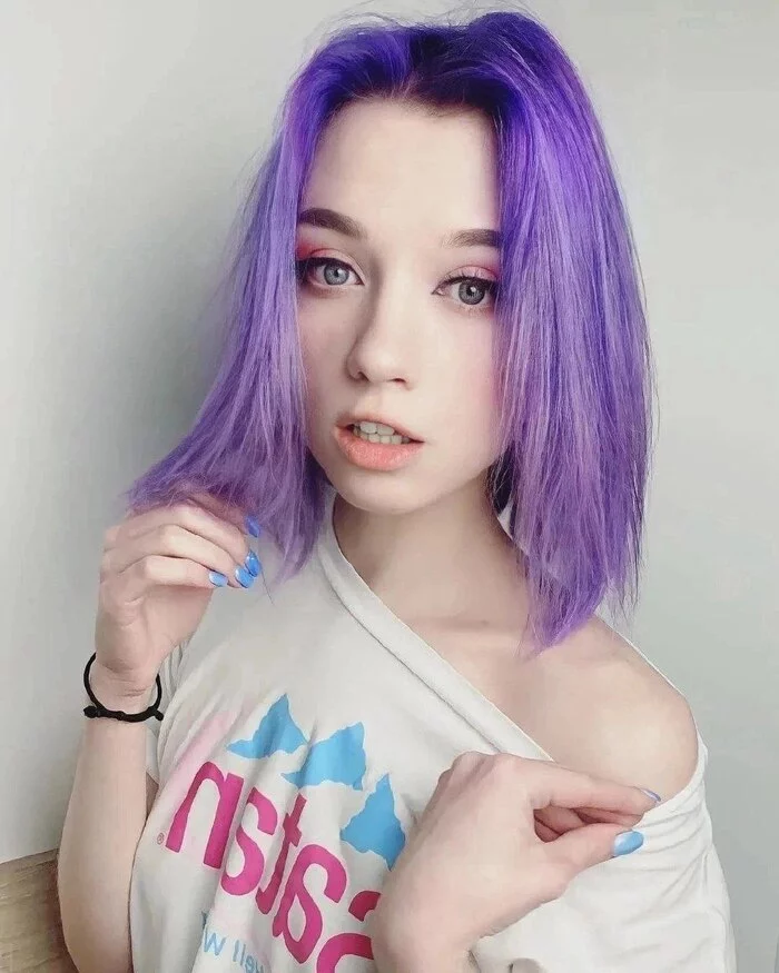 purple-haired - Girls, The photo, Hair, Purple