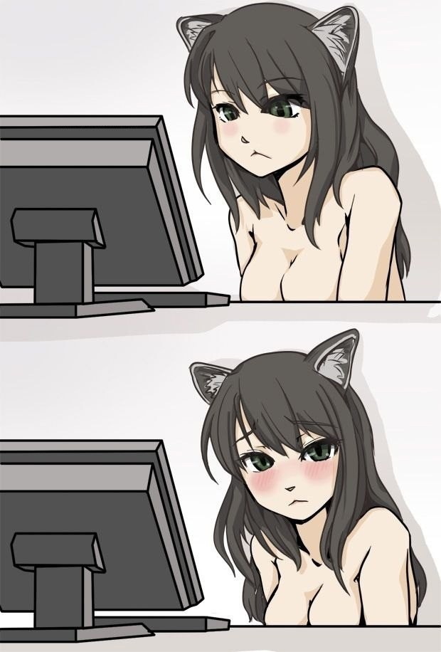 anime meme template - NSFW, Anime, Монитор, Memes