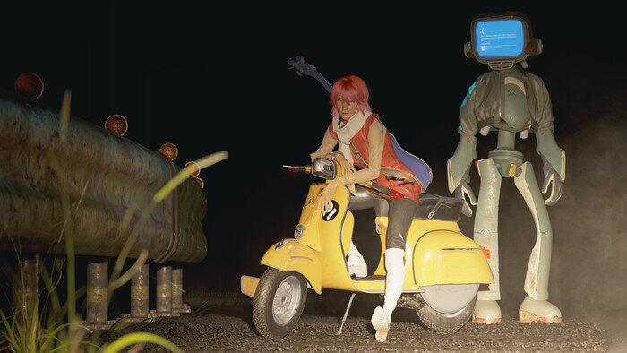 FLCL , ArtStation, , Flcl, Haruko Haruhara, 3D, Anime Art, ,  