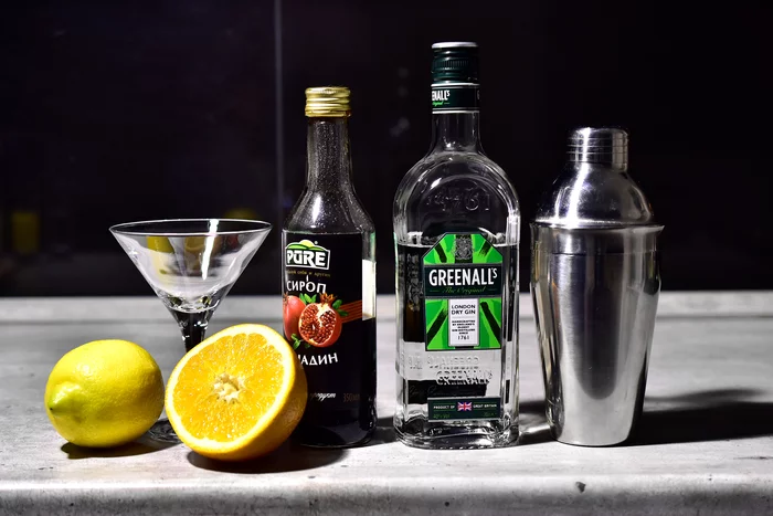 Cocktail-aperitif Gin and Sin / Gin and Sin - My, The photo, Alcohol, Cocktail, Recipe, Foodphoto, Gin, Bar, Longpost, Alcoholic cocktail