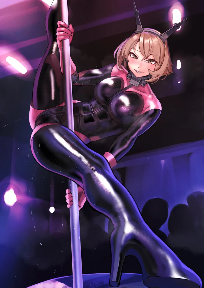 Striptease - NSFW, Anime art, Anime, Art, Striptease, Latex