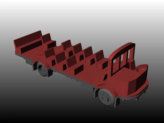 Советский Автобус ЗиС-155, модель для 3d принтера в масштабе 1:87 (H0) - Моё, Зис, Автобус, Хобби, 3D моделирование, 3D печать, Rhinoceros3d, Рукоделие с процессом, Длиннопост