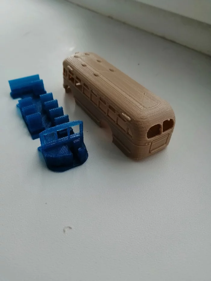 Soviet Bus ZiS-155 3d printer model in scale 1:87 (H0) - My, Zis, Bus, Hobby, 3D modeling, 3D печать, Rhinoceros3d, Needlework with process, Longpost