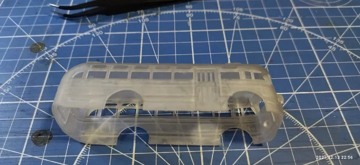 Soviet Bus ZiS-155 3d printer model in scale 1:87 (H0) - My, Zis, Bus, Hobby, 3D modeling, 3D печать, Rhinoceros3d, Needlework with process, Longpost