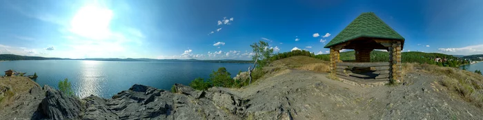 Miass in 360° #2 Turgoyak - My, Miass, Turgoyak, Spherical panorama, Landscape, Lake