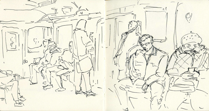 Парк и метро Рисунок, Набросок, Рисование, Арт, Тушь, Скетч, Рисунок ручкой, Парк, Метро, Метро СПБ, Санкт-Петербург