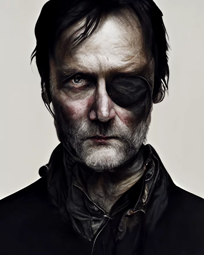 midjourney. Governor. The Walking Dead - My, Midjourney, Нейронные сети, Art, the walking Dead, Longpost, The governor