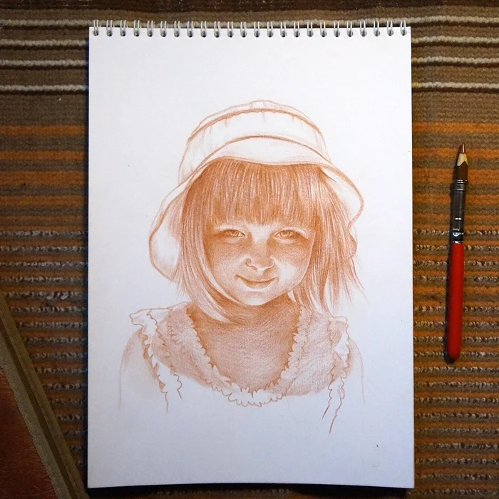 Children's portraits made with pencils - My, Creation, Painting, Drawing, Portrait, Children, Longpost, Pencil drawing