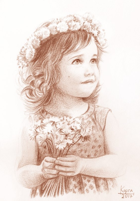 Children's portraits made with pencils - My, Creation, Painting, Drawing, Portrait, Children, Longpost, Pencil drawing