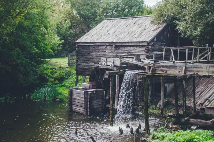 Water Mill - My, Nature, Summer, The nature of Russia, The photo, River, Mill, A boat, Longpost, Kursk region