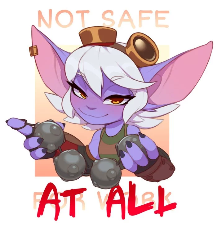 Не поместятся - Huffslove, Арт, League of Legends, Tristana