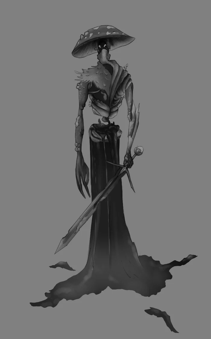 Protector of the Woods. Process - Моё, Арт, Фэнтези, Цифровой рисунок, Digital, Магия, Procreate, Процесс рисования, Концепт-Арт, Леший, Рисование, Длиннопост