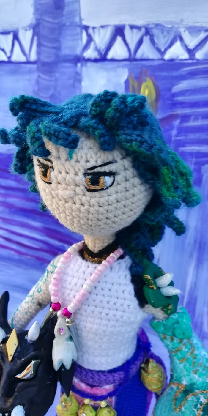 Xiao is a character in Genshin Impact. - My, Character Creation, Genshin impact, Knitting, Toys, Amigurumi, Crochet, Knitted toys, Computer games, Longpost, Xiao, Chiba, Needlework without process