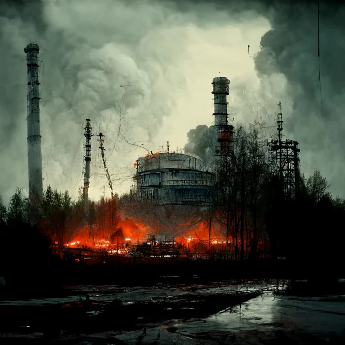 Chernobyl disaster according to Midjourney - Art, Нейронные сети, Computer graphics, Images, Midjourney, Chernobyl, Catastrophe, Radiation, Longpost, Artificial Intelligence, Characters (edit)