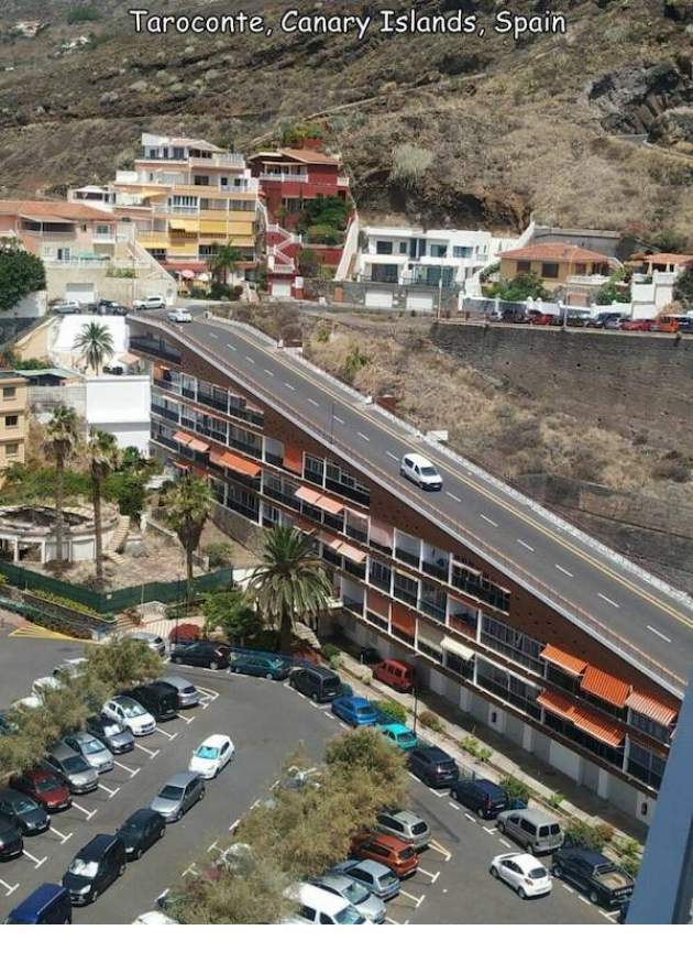 housing under the highway - Highway, Building, Spain, Architecture