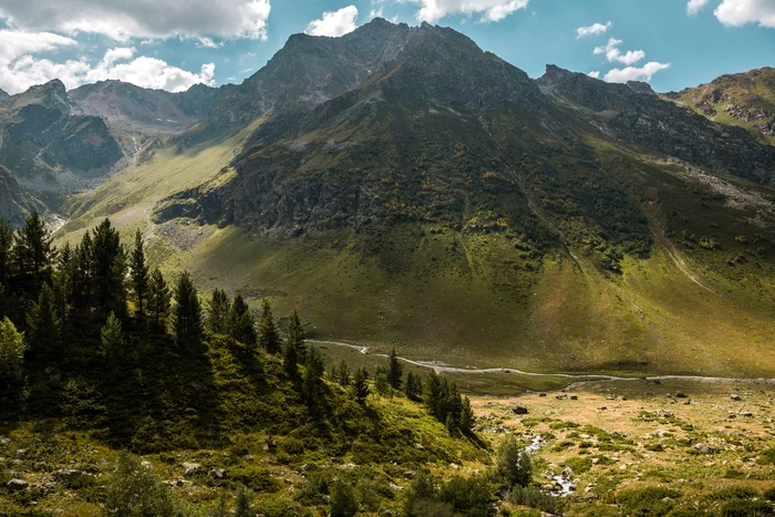 Last day of summer - My, The mountains, Tourism, Mountain tourism, Hike, The photo, Landscape, Elbrus, Caucasus mountains, River, Forest