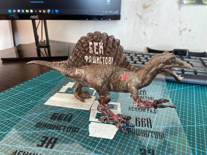 Cybersaurus - My, 3D modeling, Painting miniatures, Figurines, Blender, Miniature, Modeling, Scale model, 3D printer, Longpost, 3D печать