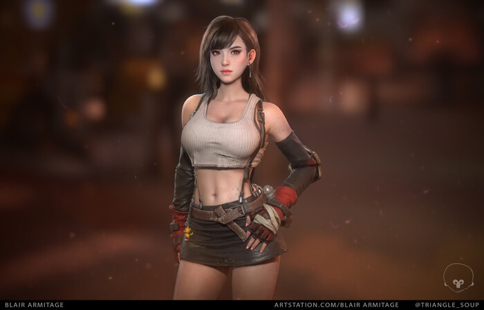 Tifa Lockhart , ArtStation, , Final Fantasy VII, Tifa Lockhart, , 3D, , YouTube, 