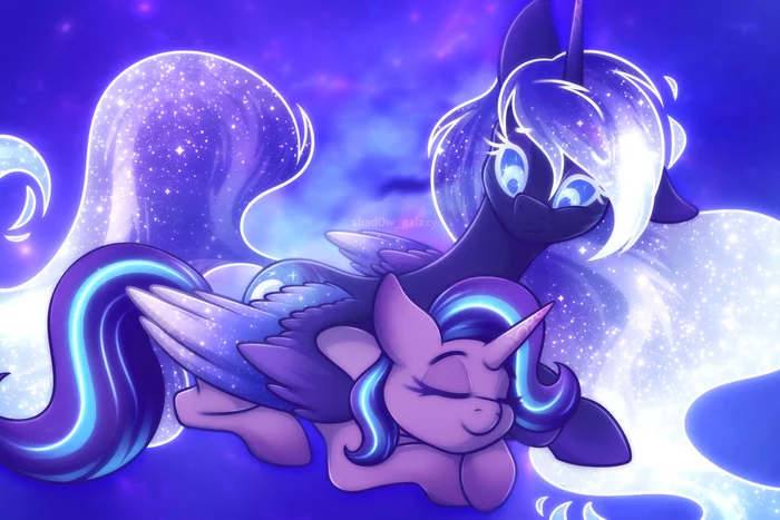 Deep sleep - My little pony, PonyArt, Princess luna, Starlight Glimmer, Shad0w-Galaxy