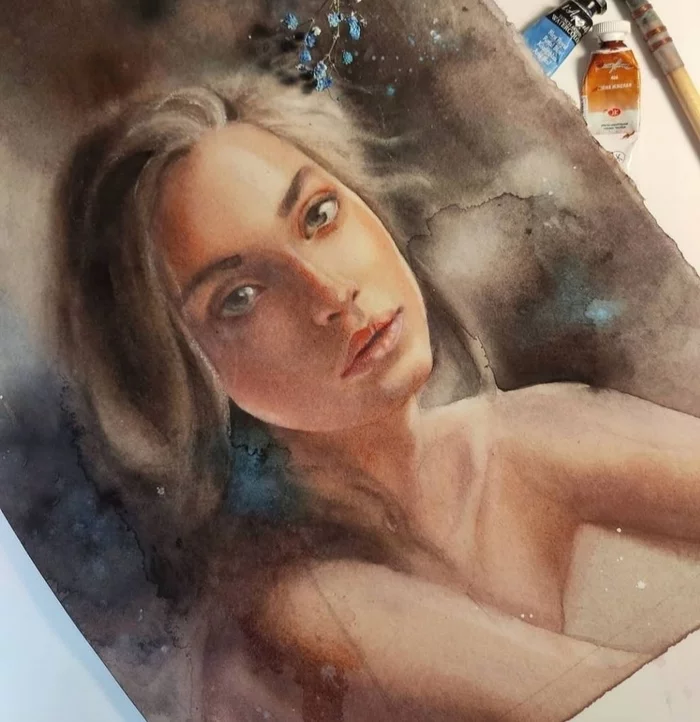 I paint portraits in watercolor - NSFW, Painting, Portrait, Watercolor, Art, Presents, Oil painting, Painting, Painting, Artist, Modern Art, Purchase, Uniqueness, Identity, Video, Vertical video, Longpost