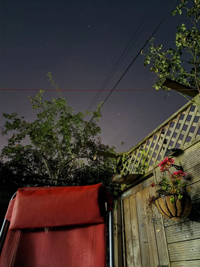 starry sky - My, Backyard, Starry sky, Stars, Terrace, Sky, No filters, Night shooting, Google Camera, Mobile photography