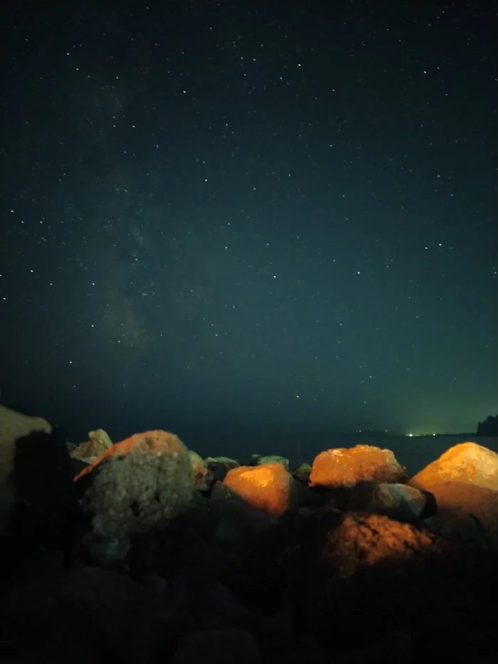 Milky Way over the Black Sea - My, First post, Space, Romance, Crimea, From the phone, Longpost