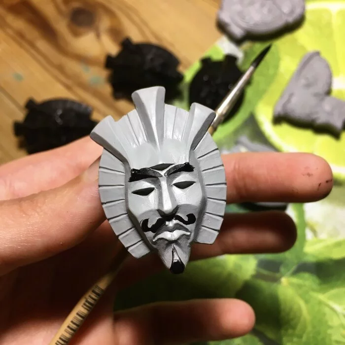 Sergio Dagoth Ur - My, The elder scrolls, The Elder Scrolls III: Morrowind, Лепка, Casting, Polyurethane, Miniature, Longpost, Brooch, Figurines, House of Dagot, Dagot ur, Polymer clay