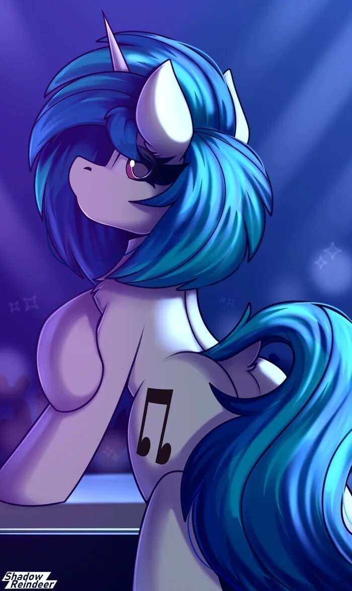 В пол оборота - My Little Pony, PonyArt, Vinyl Scratch, Shadowreindeer